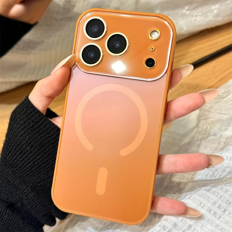 

Matte magnetic soft TPU case for iPhone 14/15/16/17 Pro/Max/Plus, smooth finish slim cover, wireless charging compatible