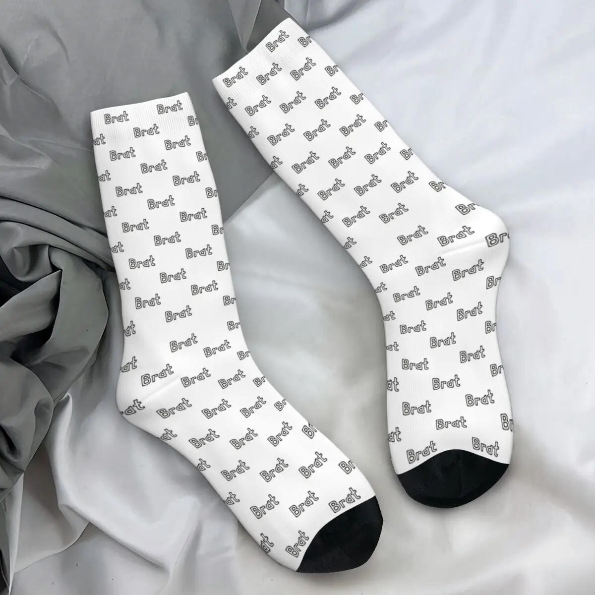 Charli XCX Brat Album Socks Casual Stockings Autumn Anti-Slip Couple Socks Warm Soft Design Outdoor Socks