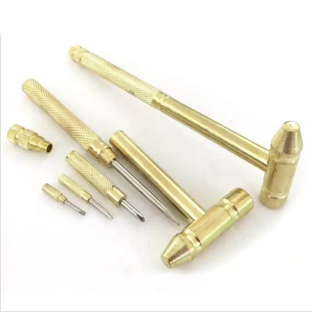 Portable Copper Hammer Set for Woodworking Hobby Craft Model Making and Workshop Repair