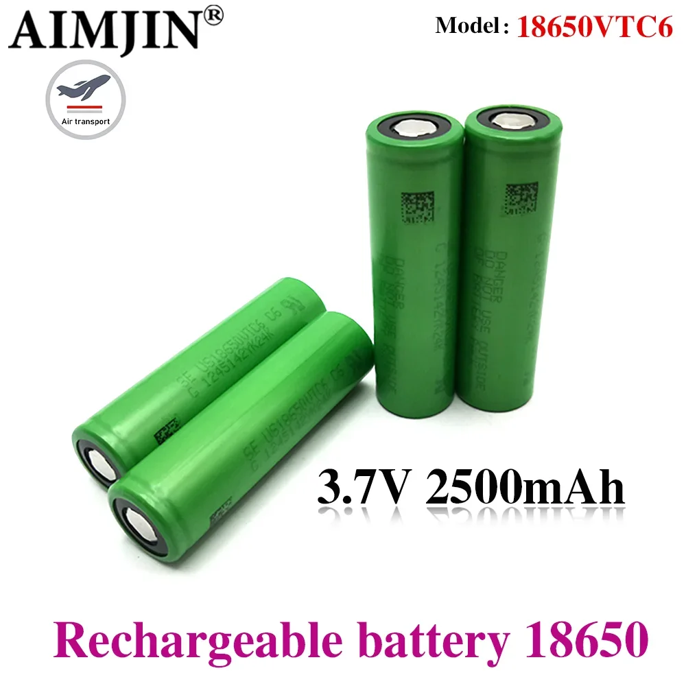 

Rechargeable Li-ion Battery 18650VTC6 3.7 V 2500mAh For Toy Flashlight Tools
