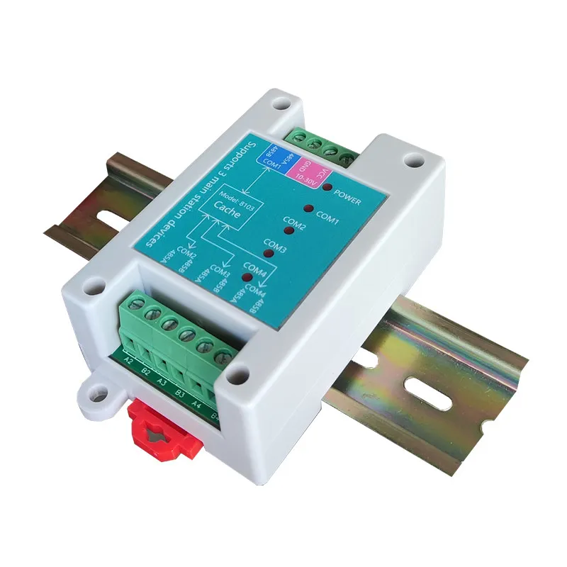 Modbus communication buffer repeater hub three masters and one slave RS485 data interface conversion processor