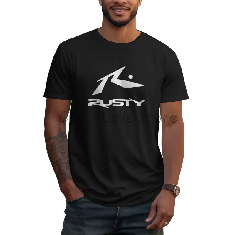 T-shirt per tavole da surf arrugginite Abbigliamento estetico personalizzato doganale T-shirt nere tinta unita ad asciugatura rapida Abbigliamento estivo da uomo oversize