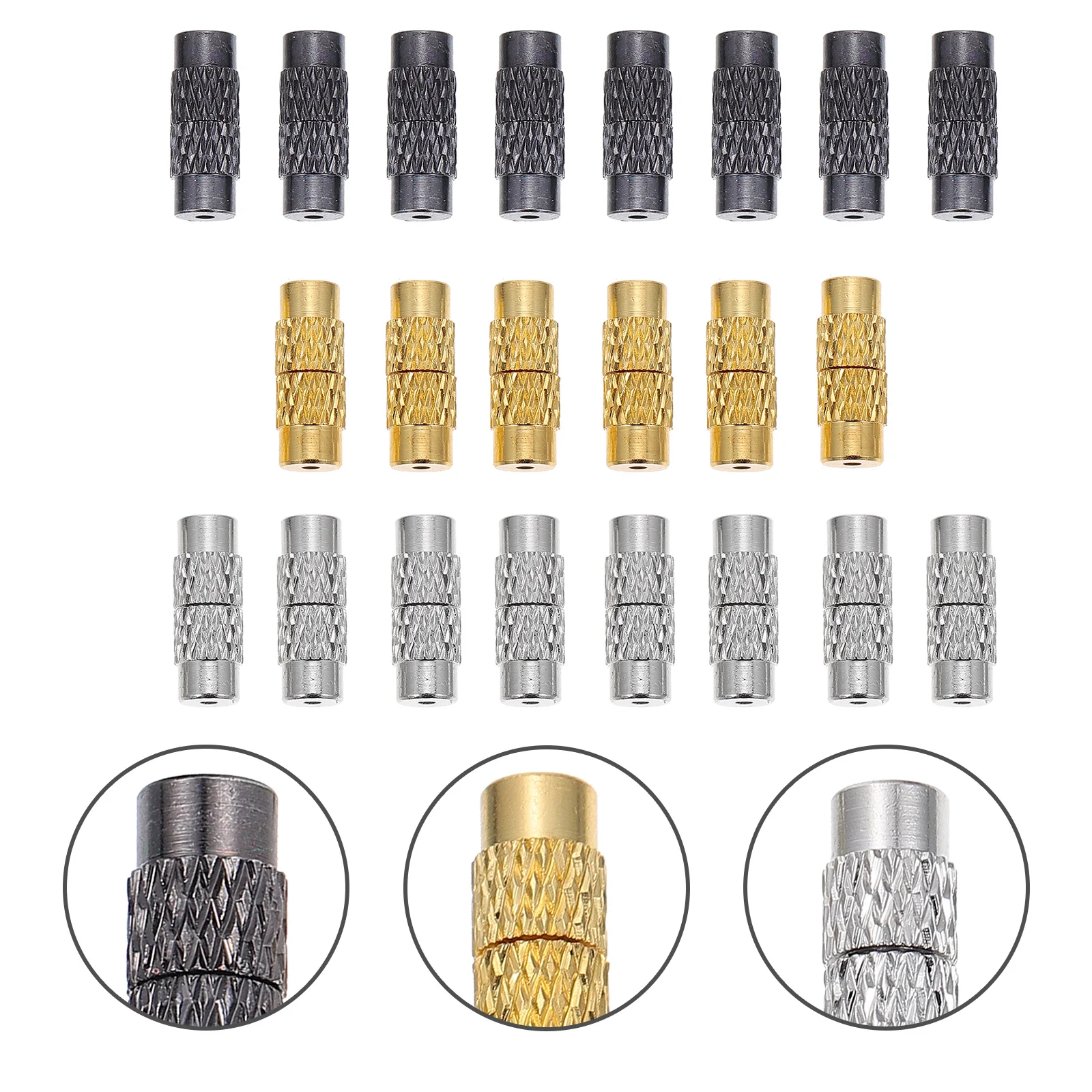 

120pcs Screw Clasps For Jewelry Brass End Caps Diy Necklace Bracelet Connectors Jewelry Making Tools Craft Accessories