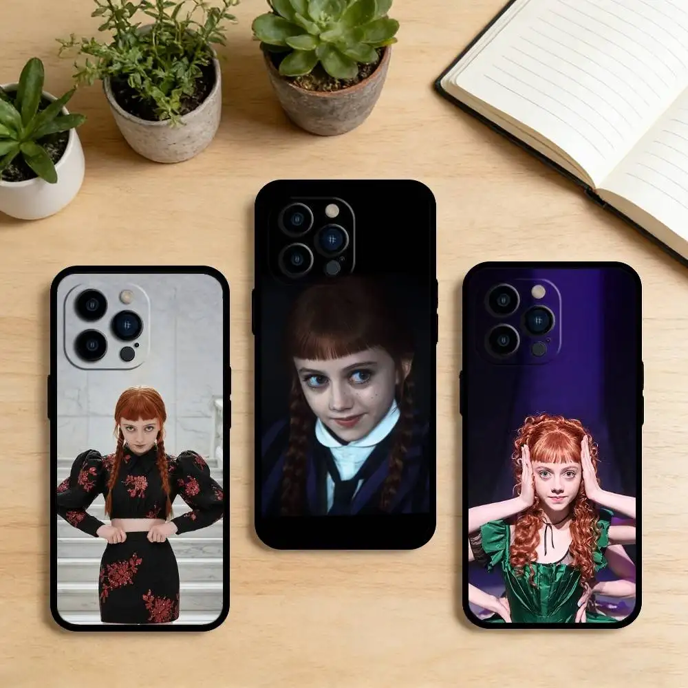 Funda Delicada AAA E-Evie Templeton para iPhone 17, 16, 15, 14, 13, 12, 11 Plus, Pro Max, XS, Cubierta de Silicona Suave Negra