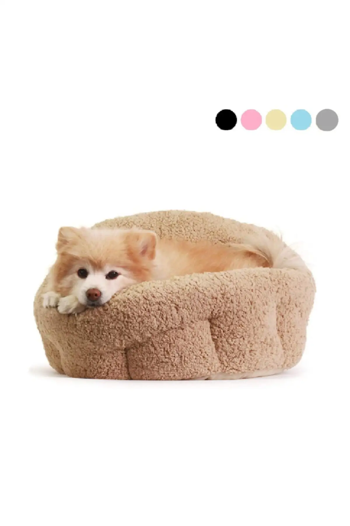 Beige Soft Textured Of Cat And Dog Bed (45 X45CM)