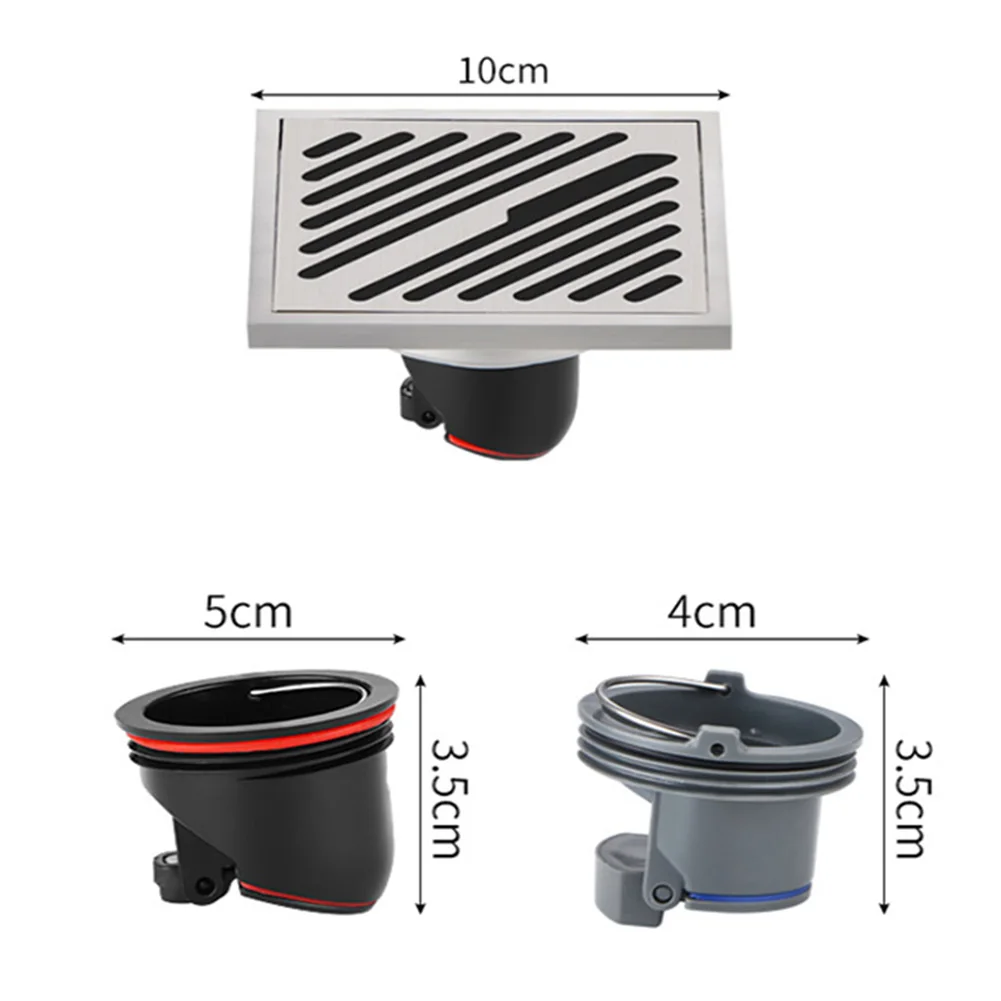 Stainless Steel Floor Drains Bathroom Shower Floor Drain Toilet Sewer Strainer Cover Kitchen Bathroom Ground Drainage Tool