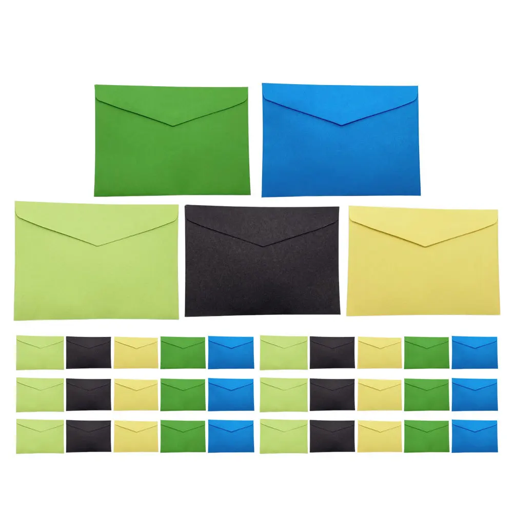 50 шт. красочные конверты, минималистичный дизайн, универсальное использование для офиса, составления бюджета, визитные карточки, экономящий конверт для денег