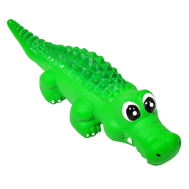 New pet latex toy, big crocodile 32CM, simulated sound crocodile, since hi will ring dog toy; 32X10CM; 150G; Latex; Single OPP