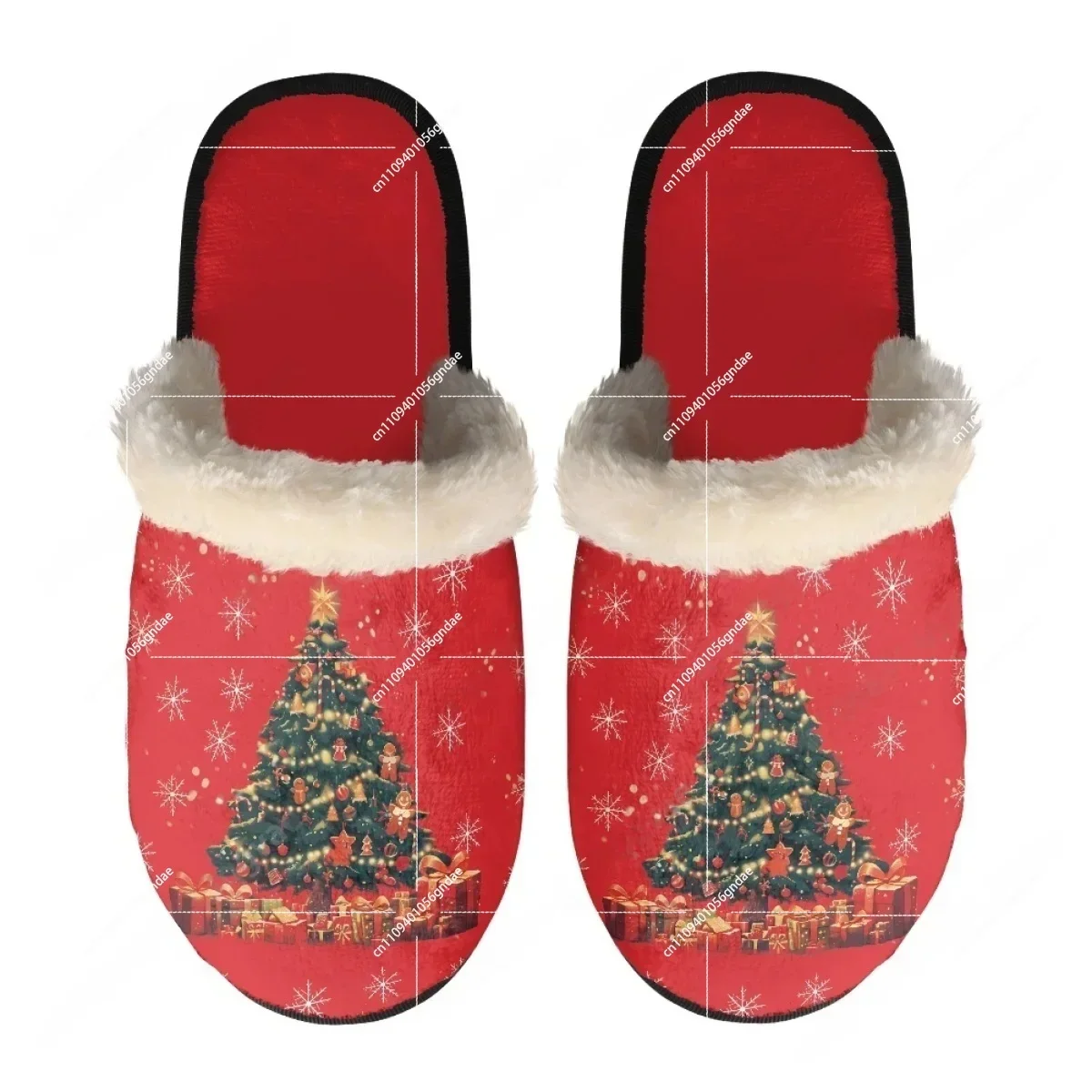 

Christmas Tree New Arrivals Elk Slippers Mens Womens Home Cotton Plush Bedroom Keep Warm Customized Thermal Lightweight Slipper