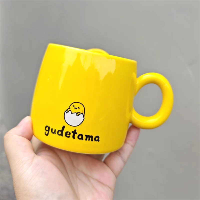 Gudetama Yolk Lazy Egg Mug Gift Action Figure Dolls Toys Cute Gudetama Cup about 370ml Cup Birthday Gift for Children