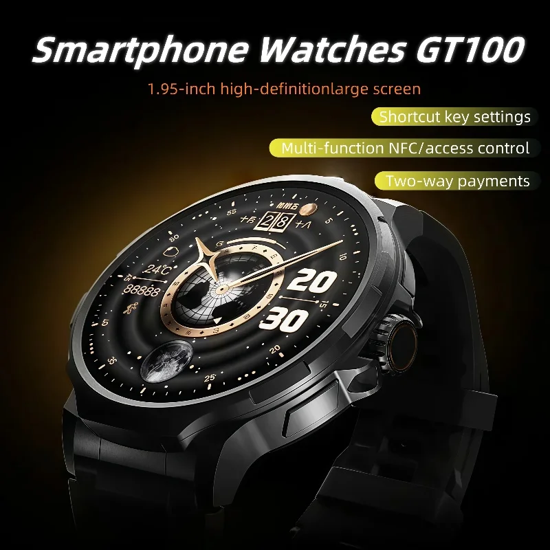 

GT100 4G Simcard Android System 180° Rotary camera IP67 Waterproof Clock GPS WIFI 128GB Rom