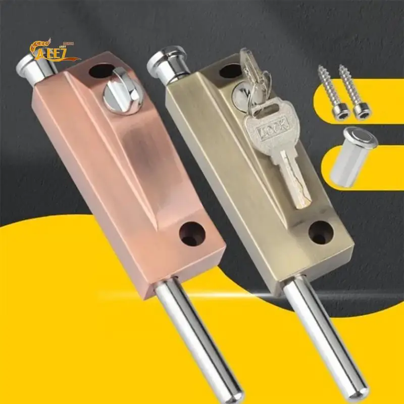 

AEE7-Revolving Door Latch Door Frame Door Lock Double Door Spring Latch Anti-Theft Interlocking Home Hardware Decoration
