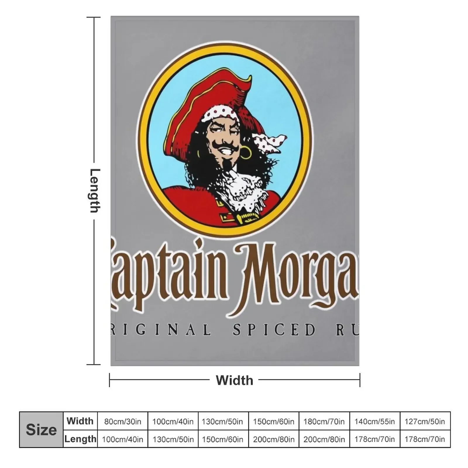 CAPTAIN MORGAN Throw Blanket Multi-Purpose Extra Large Throw Luxury Stuffeds Thermals For Travel Bed covers Blankets