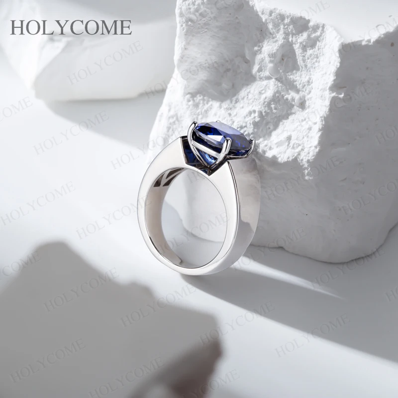 Ringe aus 925er Sterlingsilber für Herren, 5 Karat Moissanit/Im Labor gezüchteter Edelstein, VVS1, modische Geschenke, Verlobung, Hochzeit, hochwertiger Schmuck – Detail 8