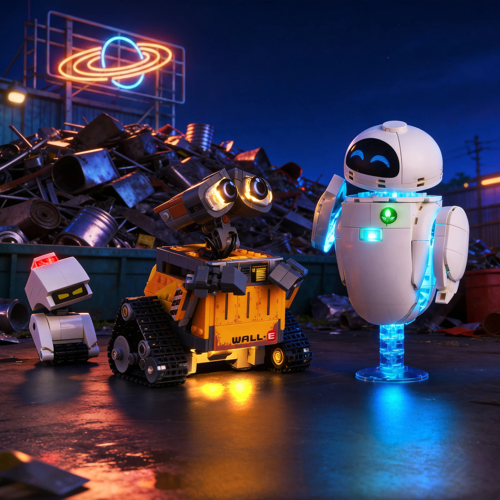 LED-Beleuchtungsset kompatibel mit LEGO WALL-E und EVE 43279 Bausteinen