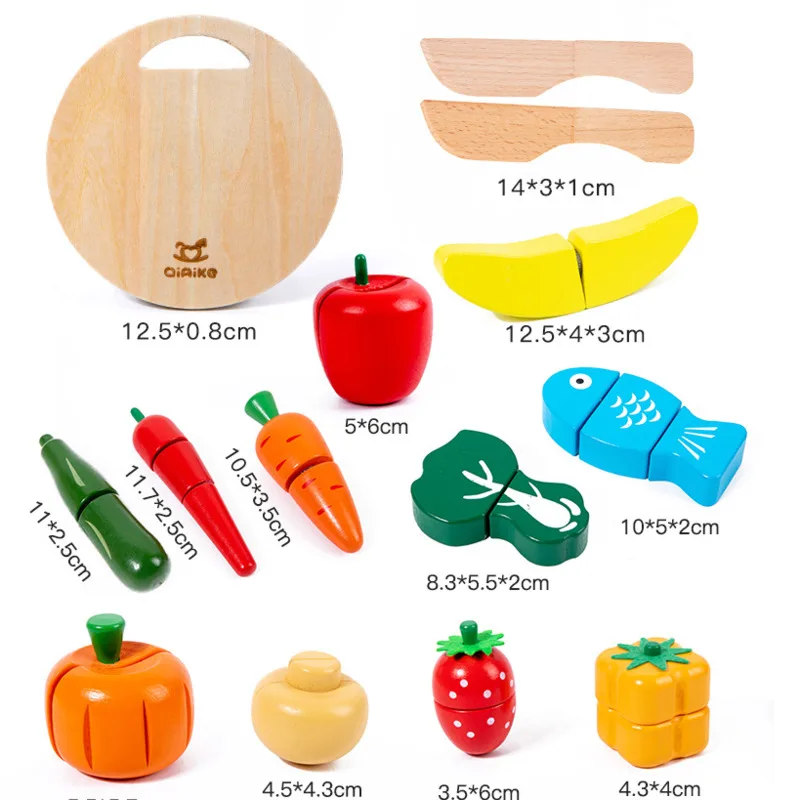 9/13/17/22pcs giocattoli da cucina per bambini che tagliano verdure cibo frutta educazione bambini fingono di giocare a Mini tagliere giocattoli