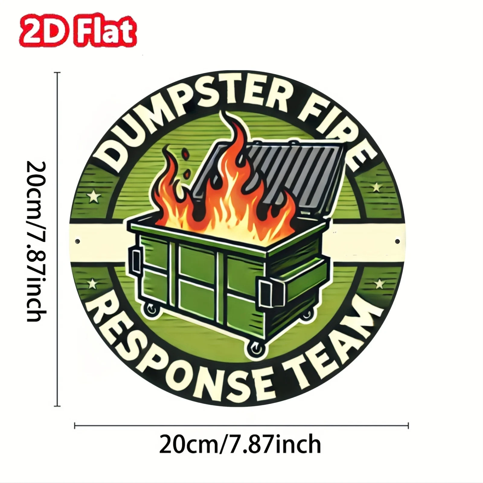 "فريق Dumpster Fire Response Team" لوحة فنية جدارية ذات طابع حيواني وخيالي، مثالية لديكور المزرعة والبار ورجل الإطفاء