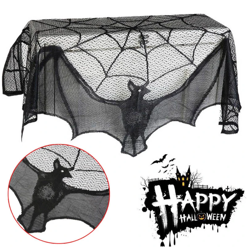 Halloween spider web bat curtain door curtain haunted house bar ktv large scene decoration props