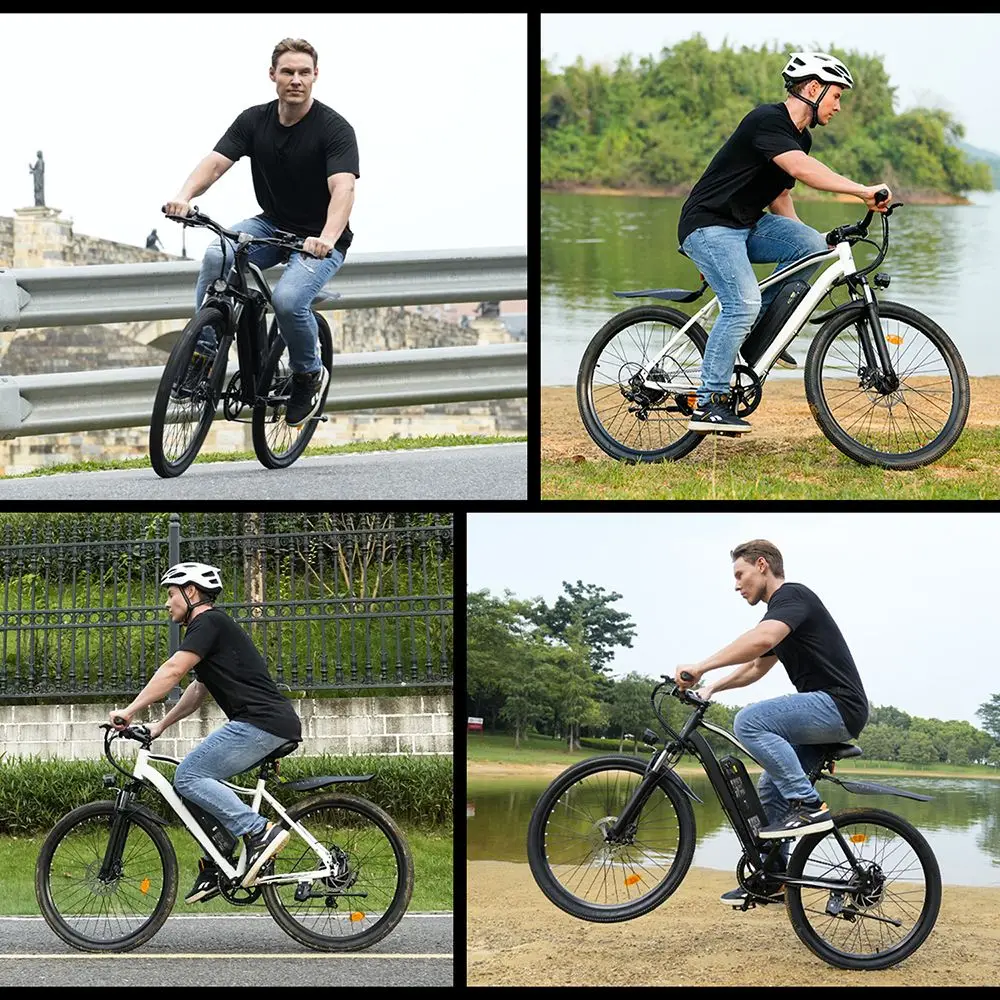 EB3 Electric Bike, 500W Motor, 36V 10.4AH Battery, 26'' Tire Ebike, 32km/h Max Speed, 100km Range, Front and Rear Shock Absorber