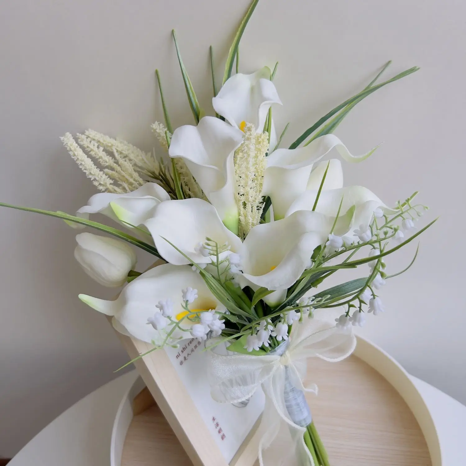 Bouquet de Mariage à la Main pour Patients, Fleurs Artificielles pour Demoiselle d'Honneur, Accessoires pour Patients