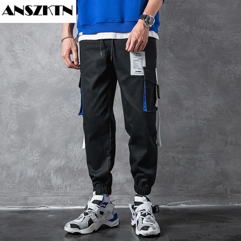 

ANSZKTN [Quality inspection] Men's Korean version of the trend of loose versatile foot cargo casual pants DS501