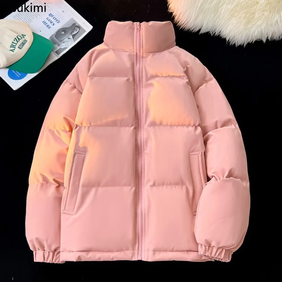 New Autumn Winter Men's Thickened Parkas Korean Style Stand Collar Versatile Couple Jackets Fashion Warm Men Cotton-padded Coats