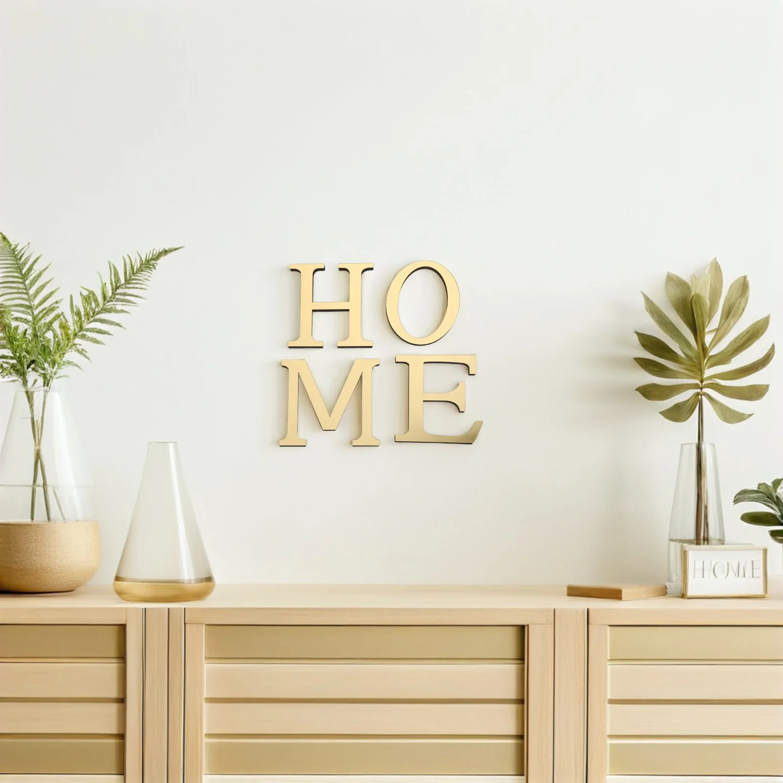 

1Set Mirror Wall Stickers 3D Acrylic Letters Light Gold Peel Stick Removable Reflective Alphabet Home Decor Wall Decals