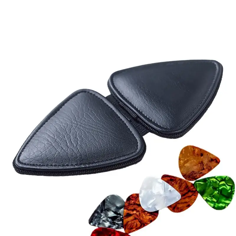 Guitar Pick Box Black Storage Bag For 12pcs Guitar Picks Guitar Pick Display Case Guitar Plectrums Bag Guitar Accessories For