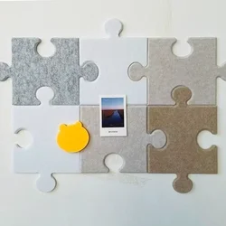 Puzzle 3D Felt Board Photo Wall Works Background Wall Stickers Message Board Wall Bulletin Simplicity Display Board Decor