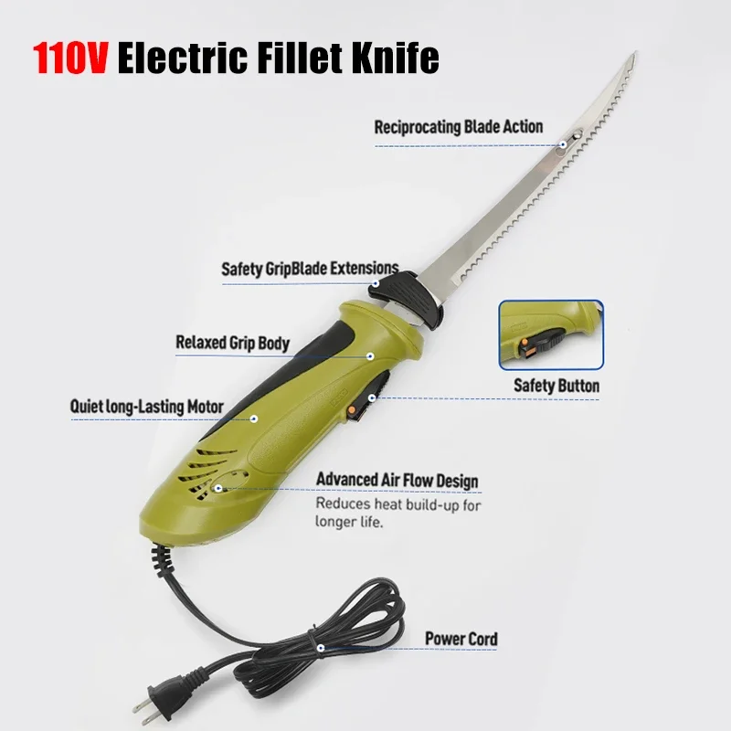 Top selling Electric Steak Knife Stainless Steel Blades Electric Fillet Knife