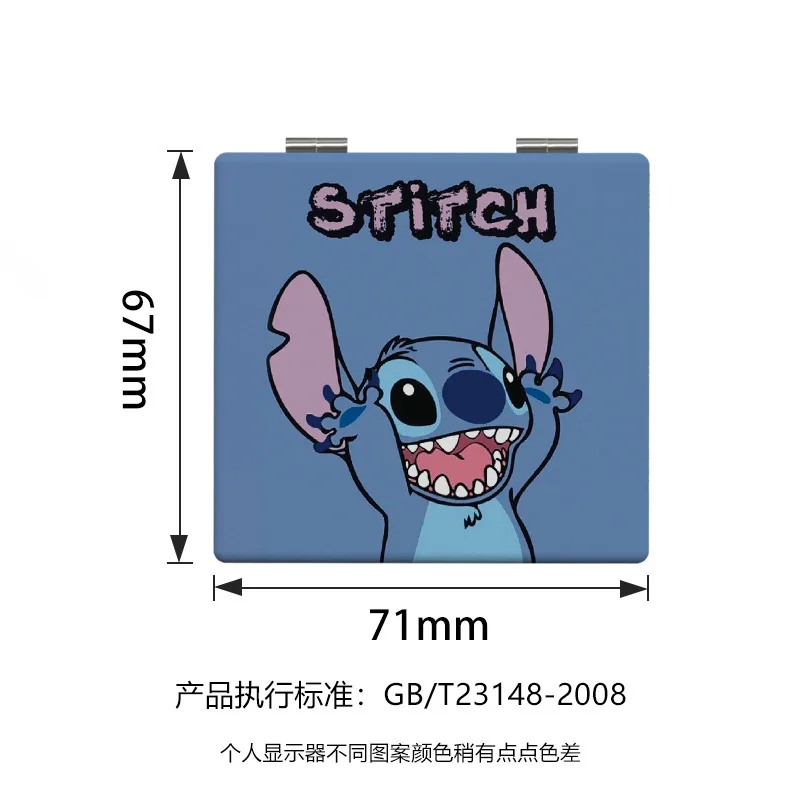 

Kawaii Stitch Mirror Girls Portable Small Mirror Disney Cartoon Portable Folding Mirrors Double-Sided Pattern Makeup Girls Gifts