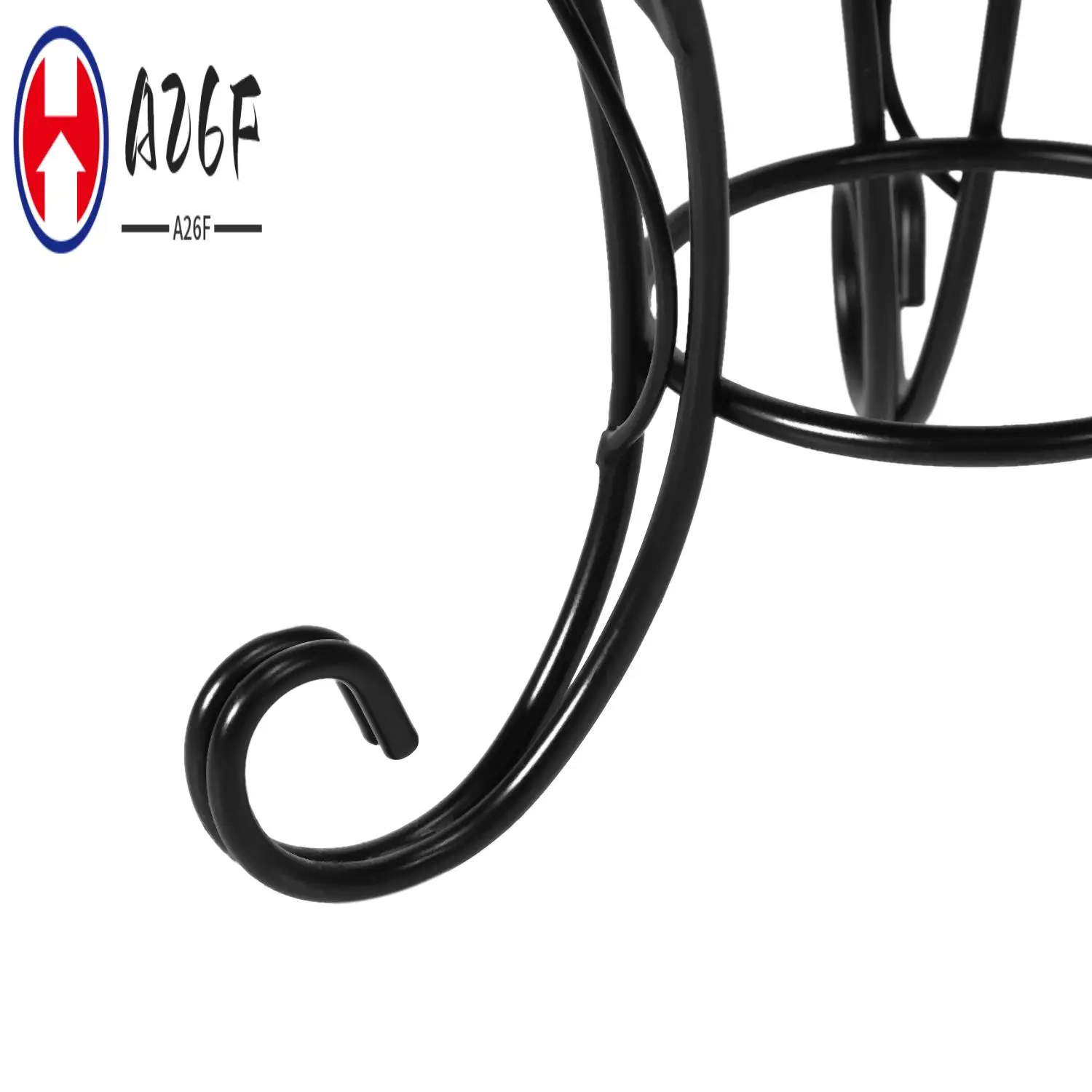 A26F-European Style Simple Mini Flower Stand Flower Pot Succulent Flower Shelf Iron Stand + Iron Plate For Desktop Balcony