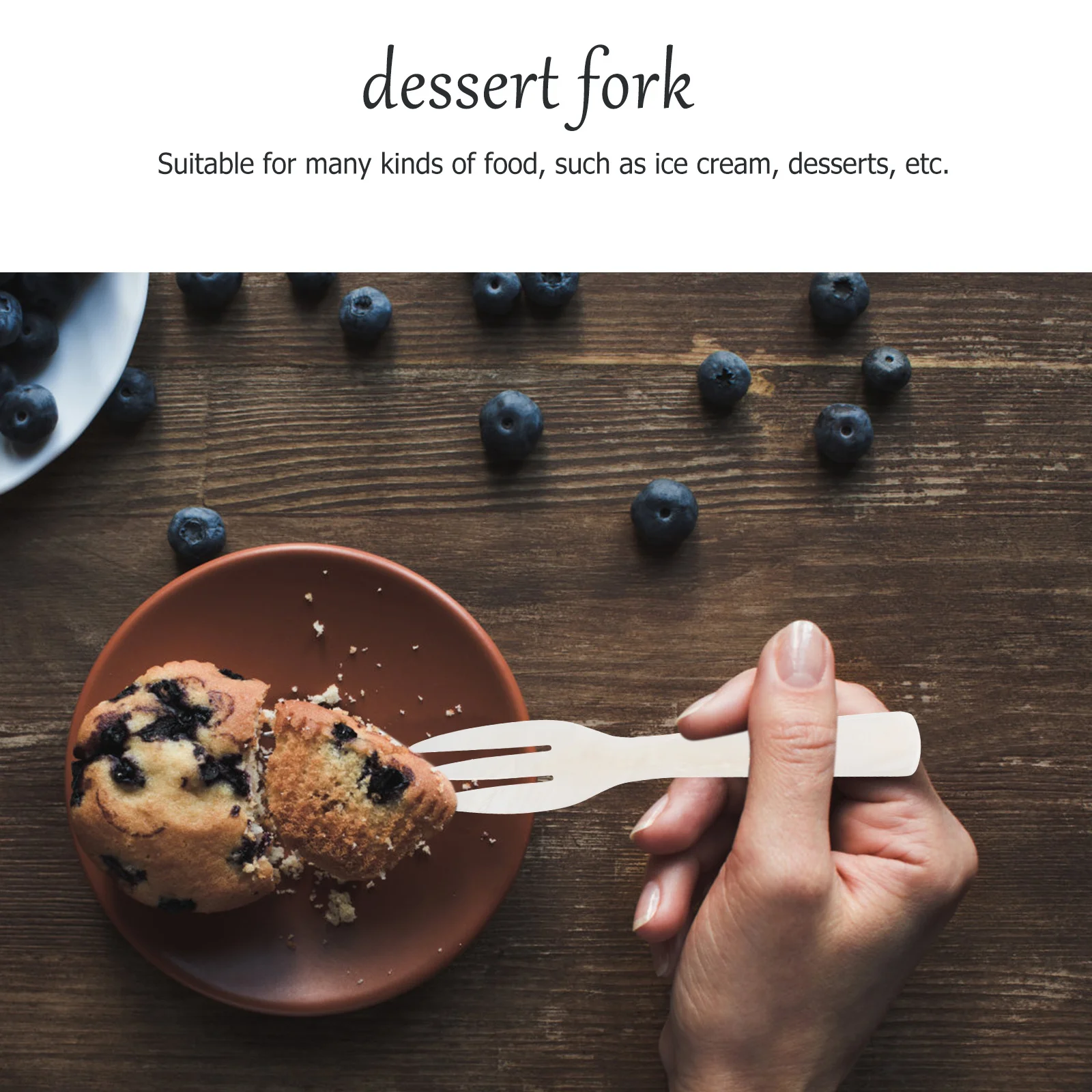 

Элегантная вилка-ракушка с круглой ручкой, натуральная, легкая, портативная для кофе, мороженого, десерта, ресторана