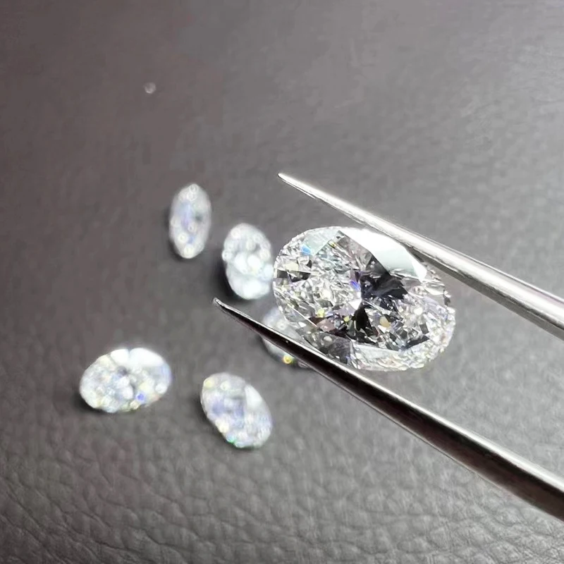 

D Color Super White Moissanite Oval Cut Lab Moissanite Loose Stone 0.5-8ct Positive Pass Diamond Tester With GRA Certificate