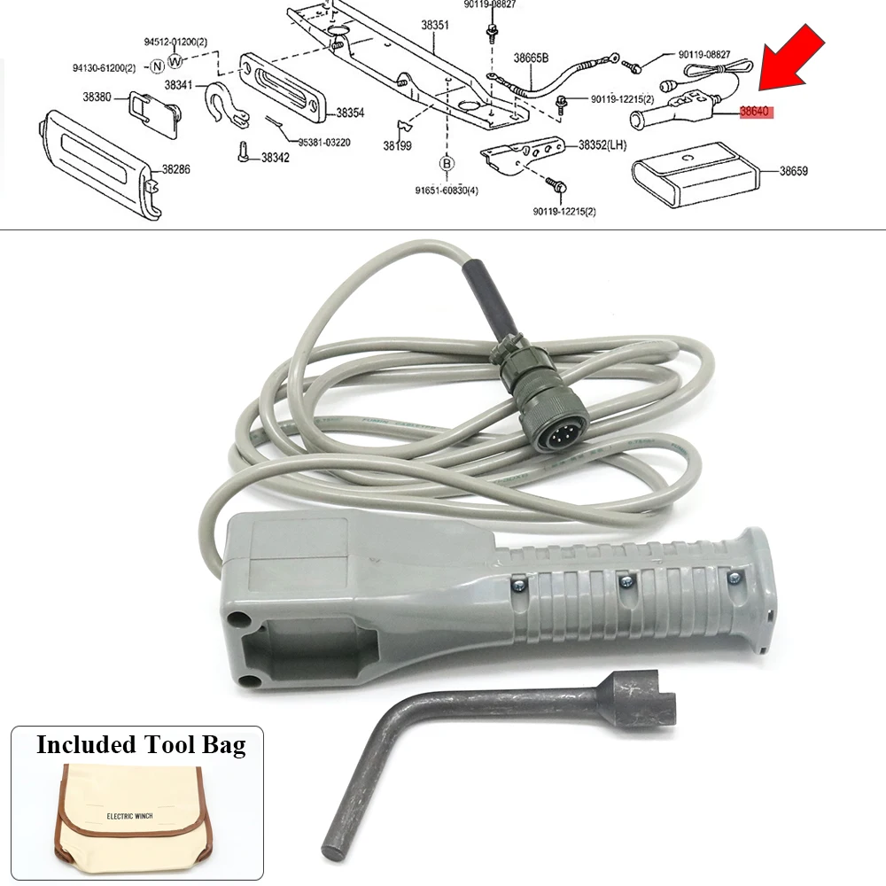 Power Winch Remote Control Switch Wrench Clutch Tool For Toyota Land Cruiser 4700 LC200 LC100 LC80 40 60 70 80 Pickup 4Runner