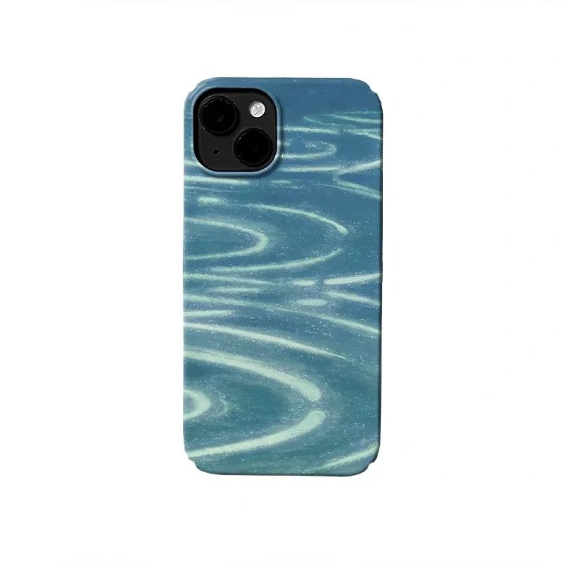 

Ins Green Gradient Ripple Phone Case for IPHONE 17 Air 16E 15 PROMAX 14 Plus 13 12 MINI 11 PRO 16Plus XR XS Acrylic Phone Cover