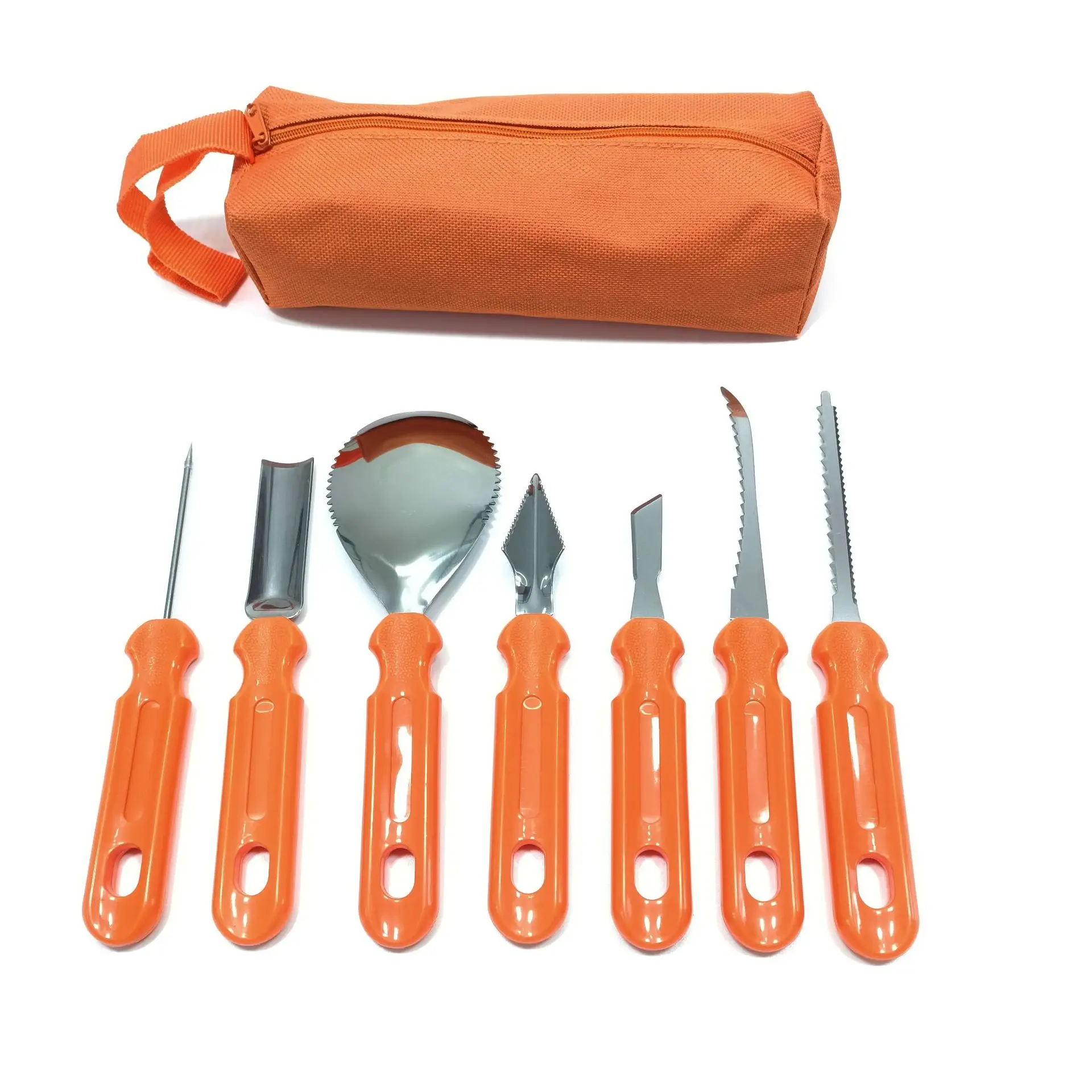 7pcs Pumpkin Carving Kit Tools Halloween Pumpkin Carving Tool Set Stencils Pumpkin Cutting Supplies Engraving Kitchen Cutting