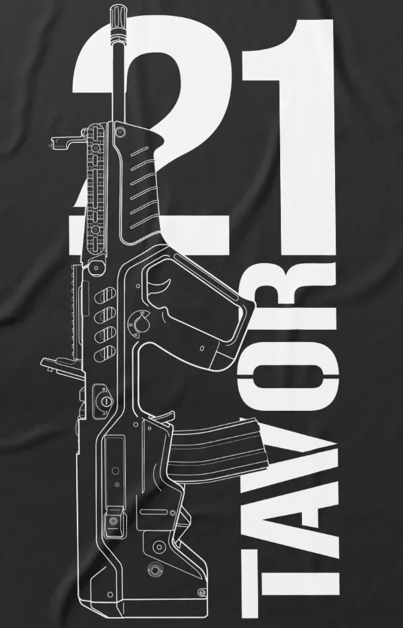 Футболка Tavor 21, штурмовая винтовка, 100% хлопок, с круглым вырезом, летняя повседневная мужская футболка с короткими рукавами, размер S-3XL