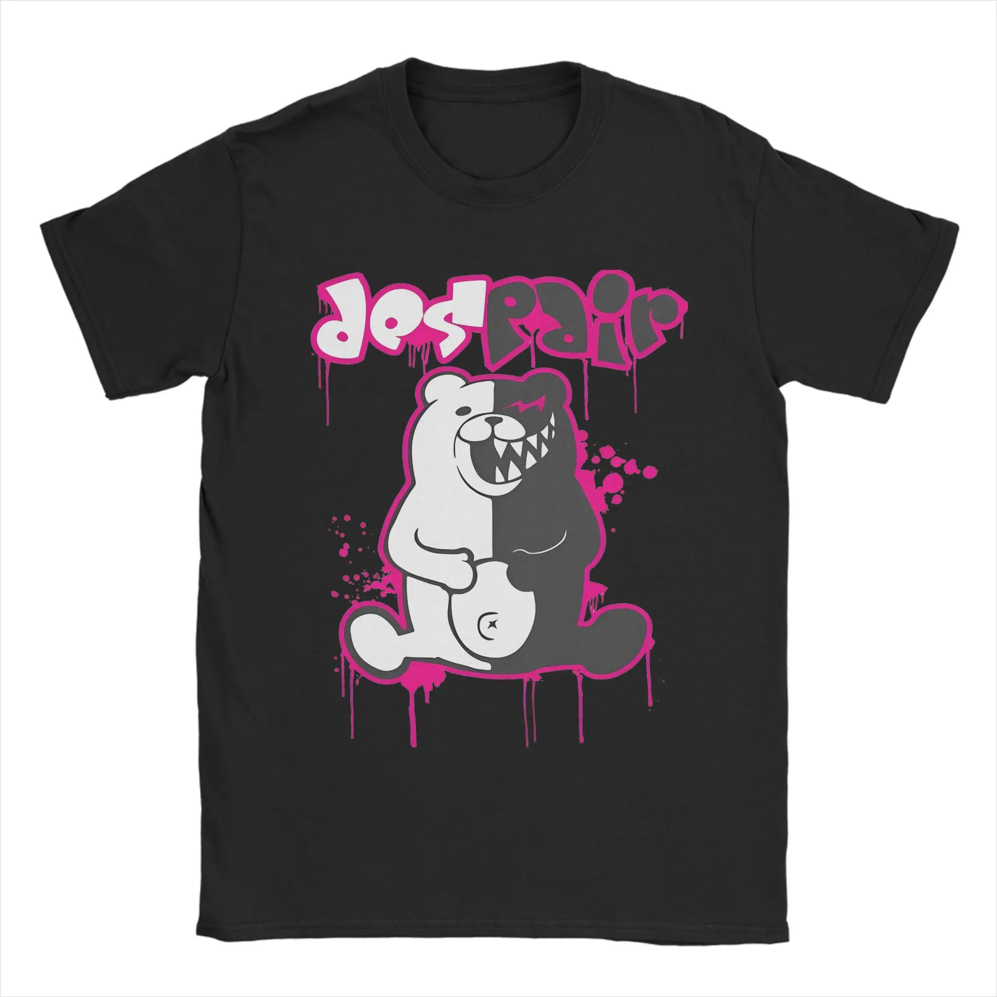 Men Women T-Shirt Danganronpa- Monokuma - Despair Vintage Cotton Tees Short Sleeve  T Shirt Crewneck Clothes Summer