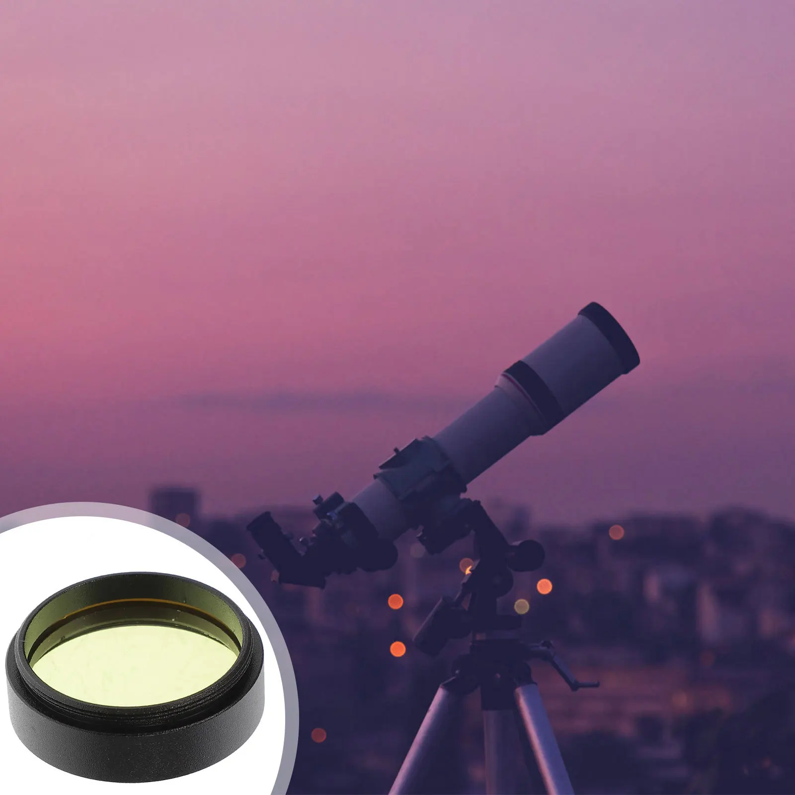 

Astronomical Telescope Moon Filter 1.25 Inch Ultra-Thin Reduce Glare High Contrast Lunar Observation Planet Filter Accessory