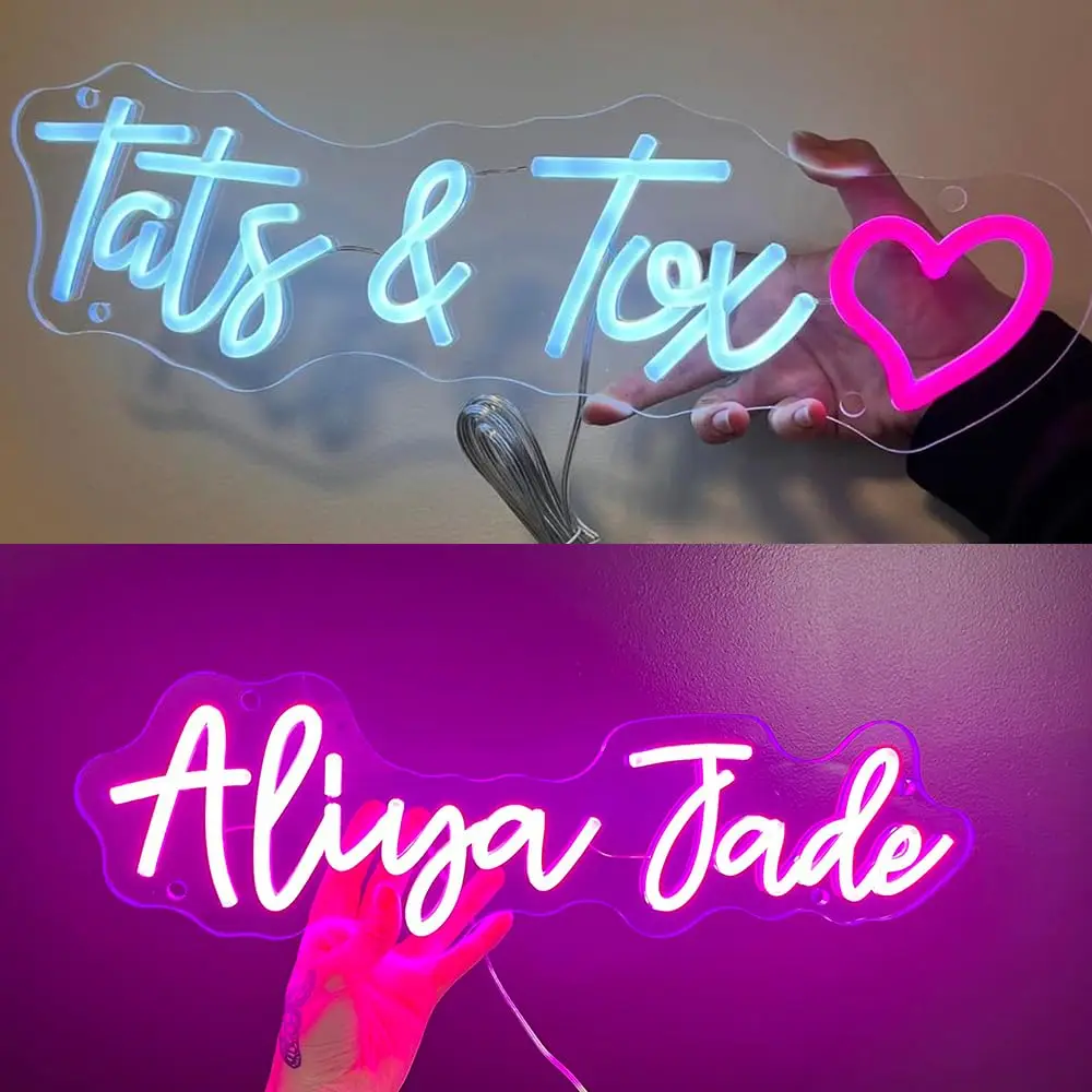 Custom LED Neon Sign Personalized Logo Name Neon Couple Memorial Gift For Wedding Birthday Parties Bedroom Wall Decoration Light