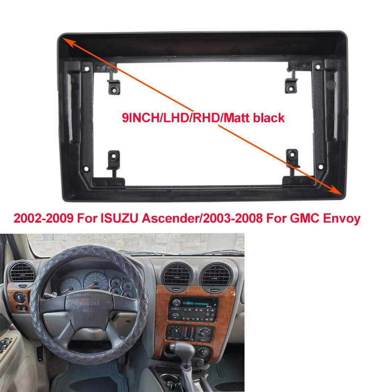 For GMC Envoy/ISUZU Ascender Victoria/Marauder 2002-2009 Car Radio Fascias Stereo Player Panel Dash Frame Installation Trim