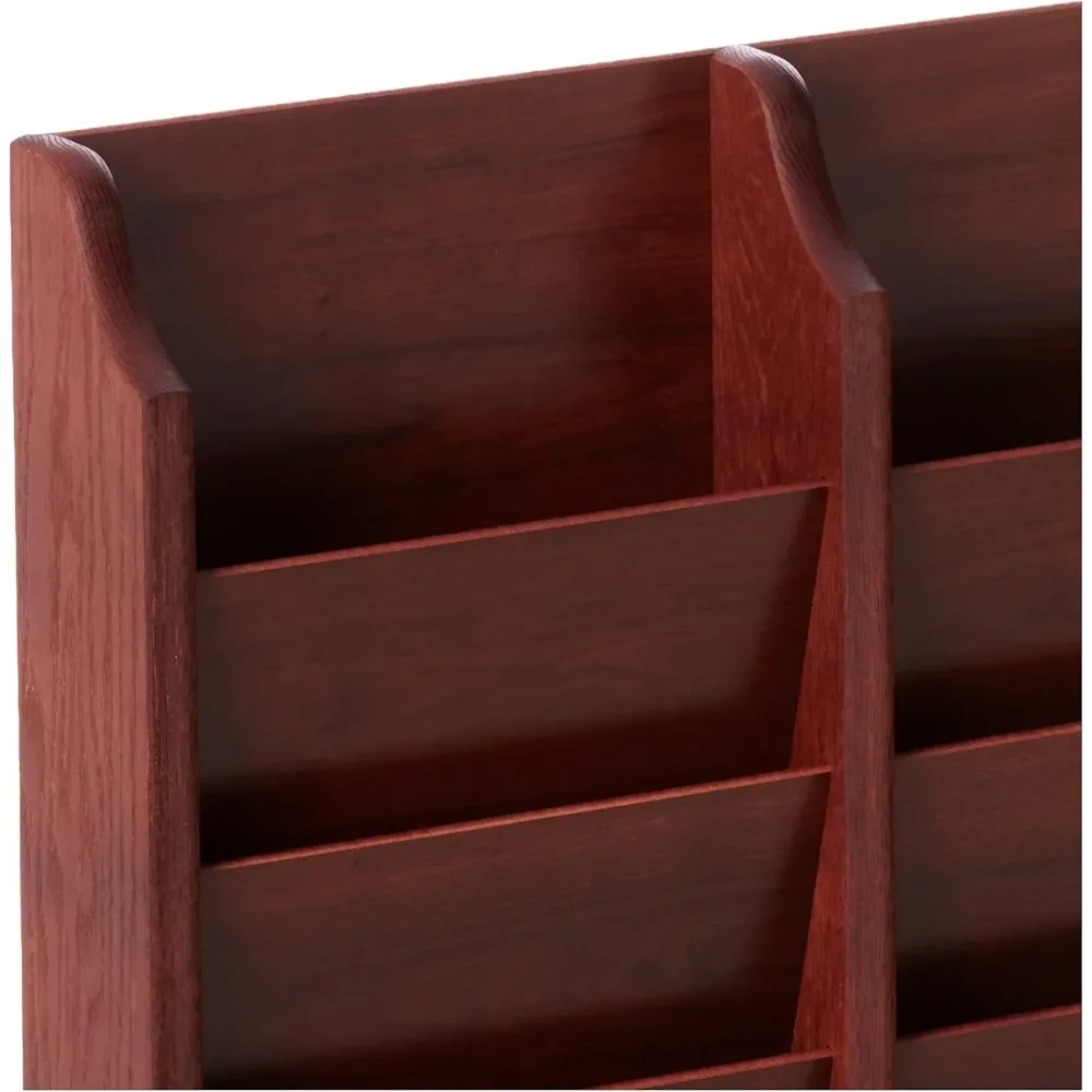 Xmsj freistehender Rack-Magazin halter, Mahagoni, Displayst änder