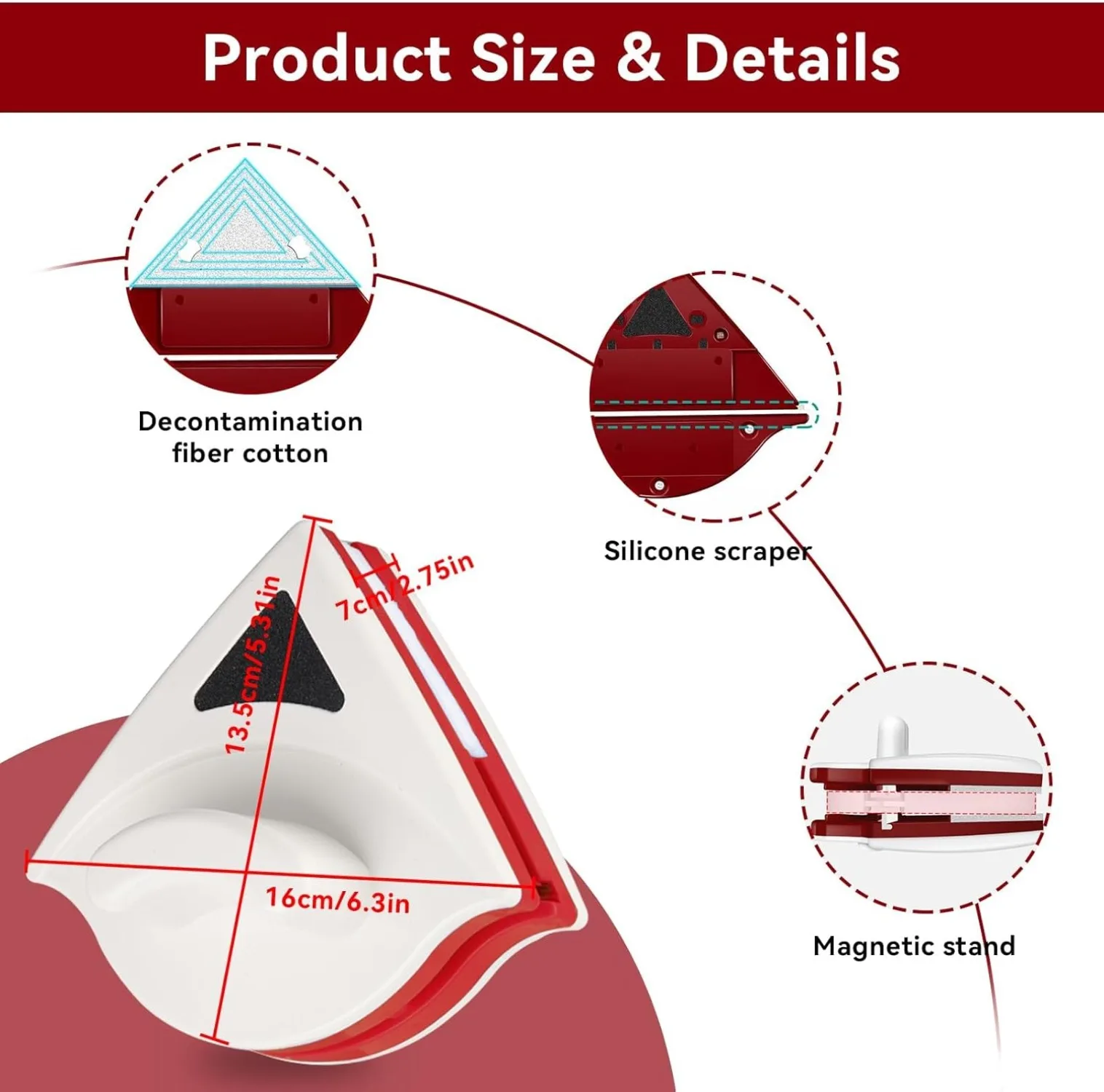 2025 تنظيف فعال للمنزل والنوافذ الشاهقة مع أداة تنظيف الزجاج المغناطيسية الجديدة، مزدوجة الجوانب ومغناطيسية قوية