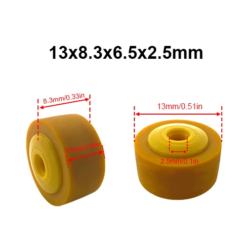 

1Pcs 13x8.3x6.5x2.5mm Rubber Pinch Roller For Sanyo 4500 9930 9994 Sharp 500 800 900 Tape Recorder Cassette Deck Movement Audio