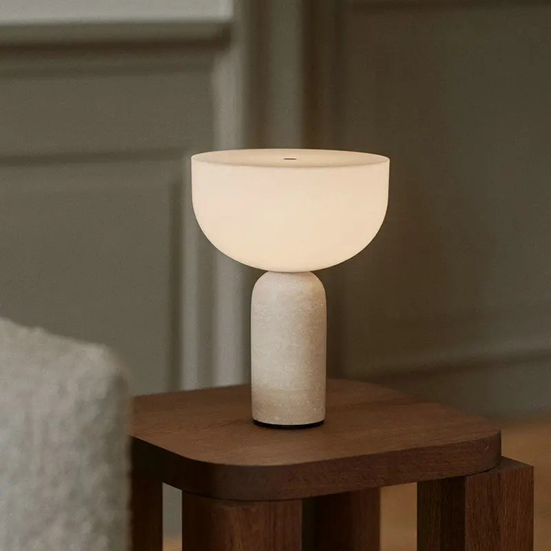 

Danish Design Marble Table Lamp with USB Charging Touch Switch Atmosphere Desk Lights for Living Room Bedroom Bedside GN593FJ
