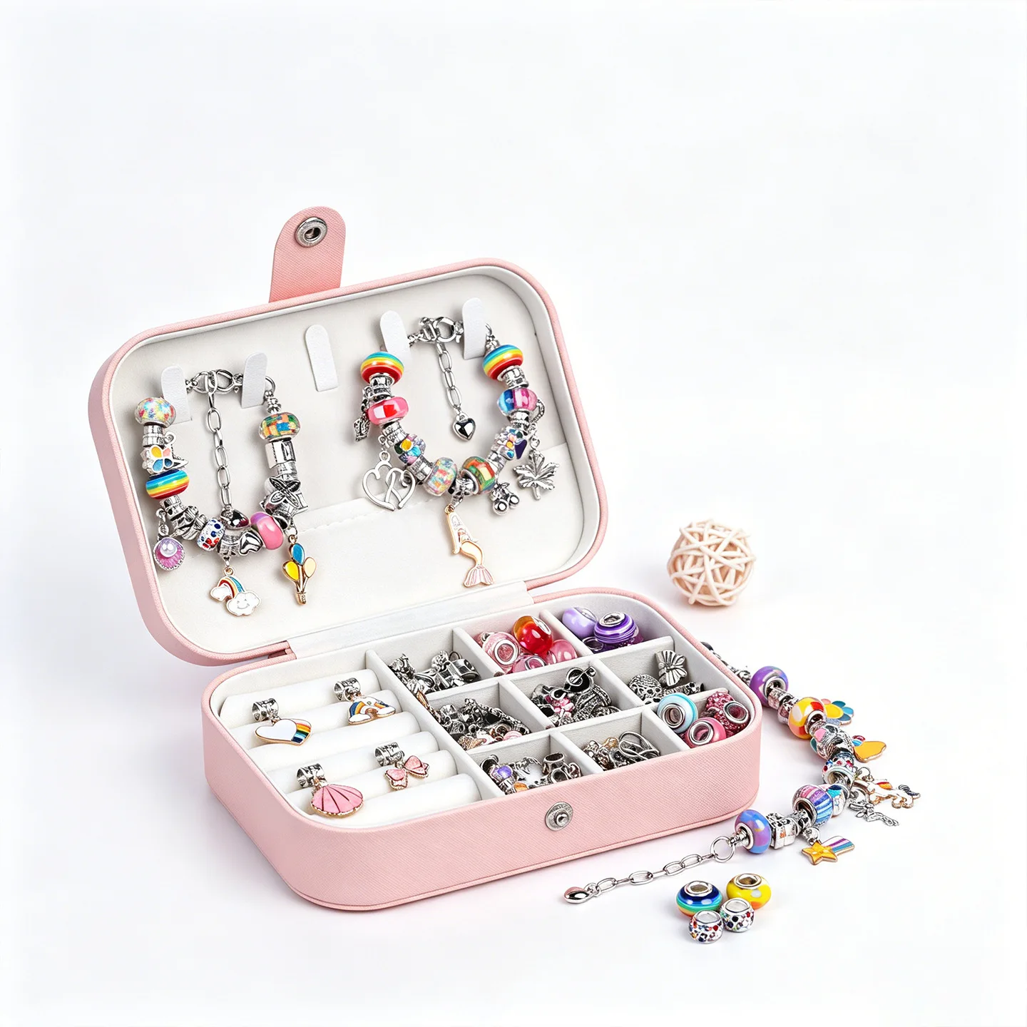 

67/134Pcs Kids DIY Bracelet Making Kit Girls Jewelry Craft Set with Storage Box Handmade Toy Holiday Gift