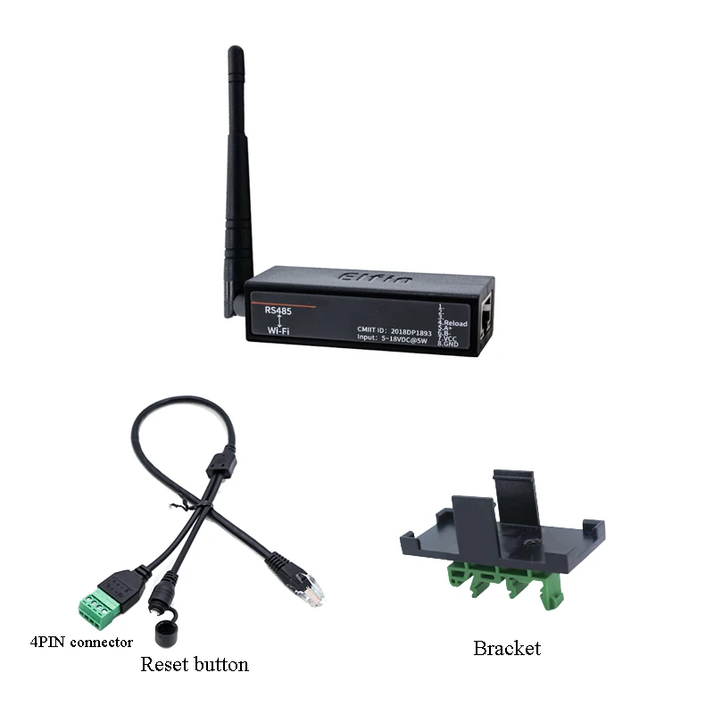 Porta Serial RS485 para WiFi, Device Server, Data Transfer Converter, Elfin-EW11, Suporte TCP/IP, Telnet Modbus, Protocolo TCP, IOT