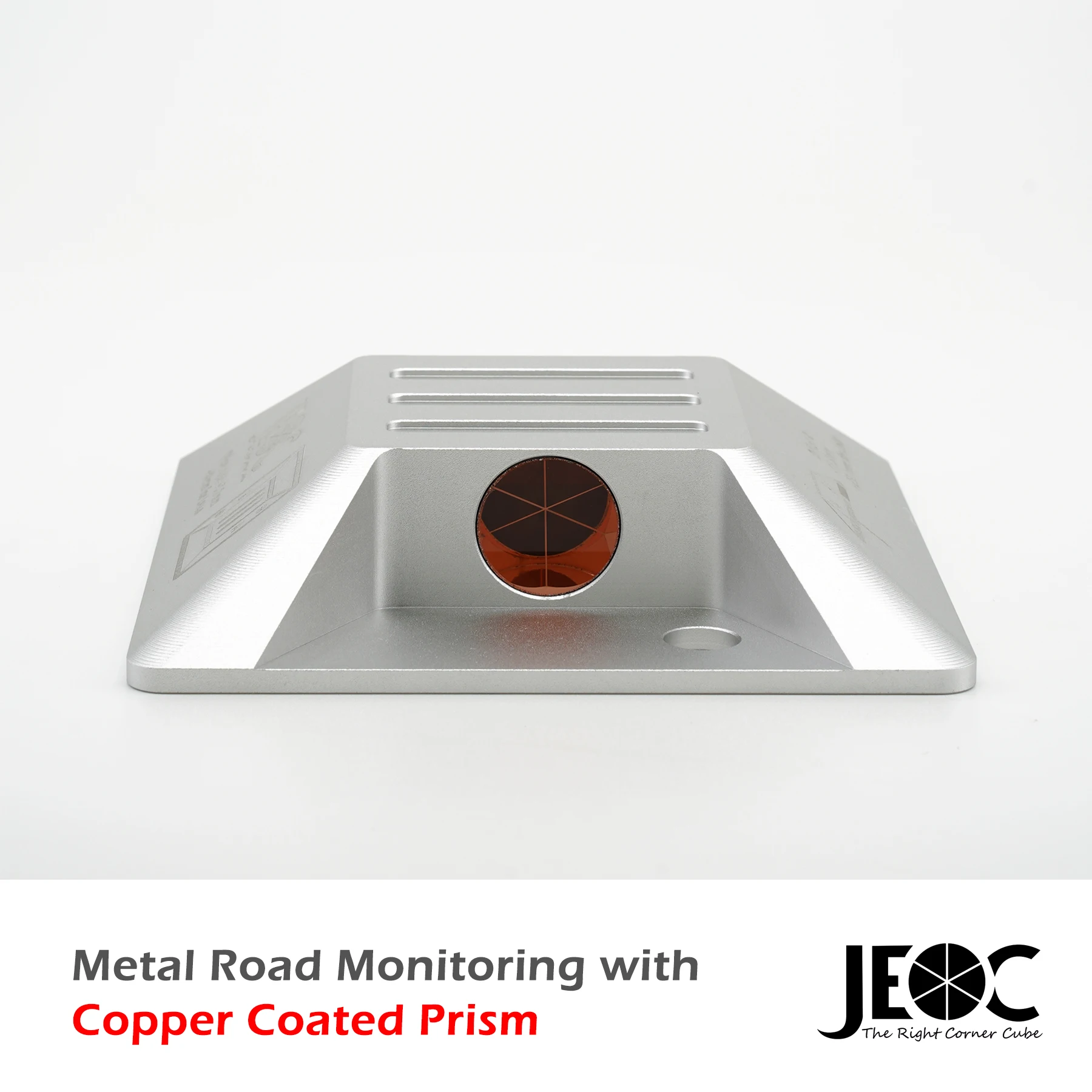 JEOC 0° Road Monitoring Prism with Dual Copper Coated Reflectors and Embedded Rod For Total Station Topography Land Surveying