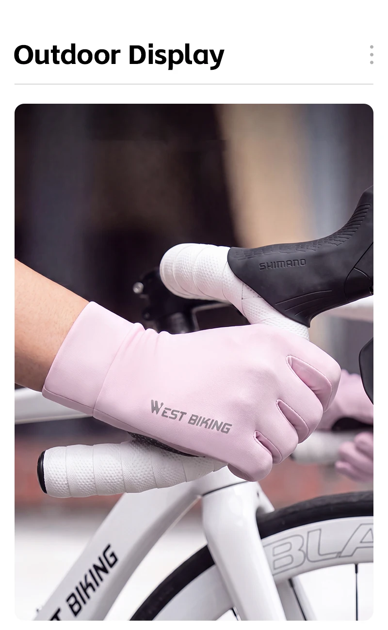 WEST BIKING Damen Fahrradhandschuhe, Flip-Finger, Touchscreen-fähig, Vollflächen-Polsterung, rutschfest, UPF 50+, für Frühling, Sommer, Herbst, Rennrad – Detail 15